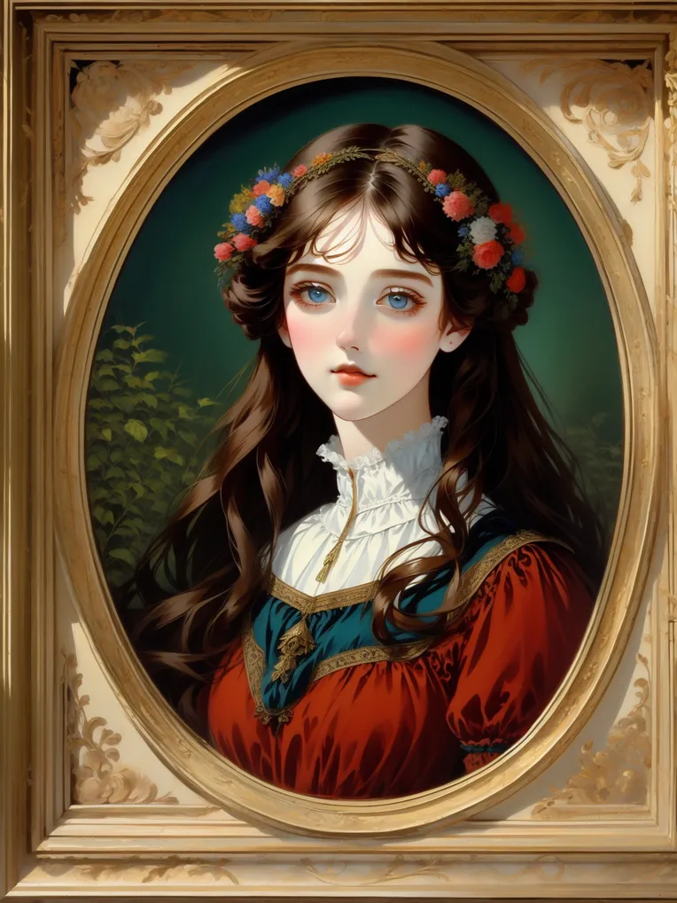 Classic Painting,Traditional Painting Media,Girl,LoRA,SD 1.5