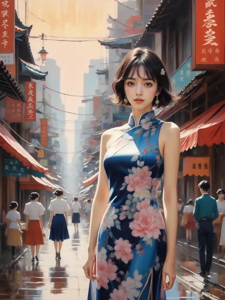 Hand-Drawn,Traditional Painting Media,Girl,LoRA,SD 1.5