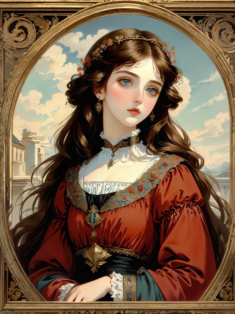 Classic Painting,Traditional Painting Media,Girl,LoRA,SD 1.5