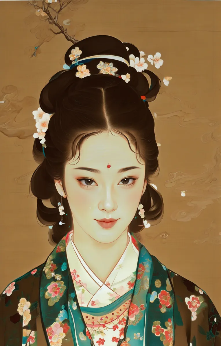 Chinese Style,Traditional Painting Media,Girl,Checkpoint,SD 1.5