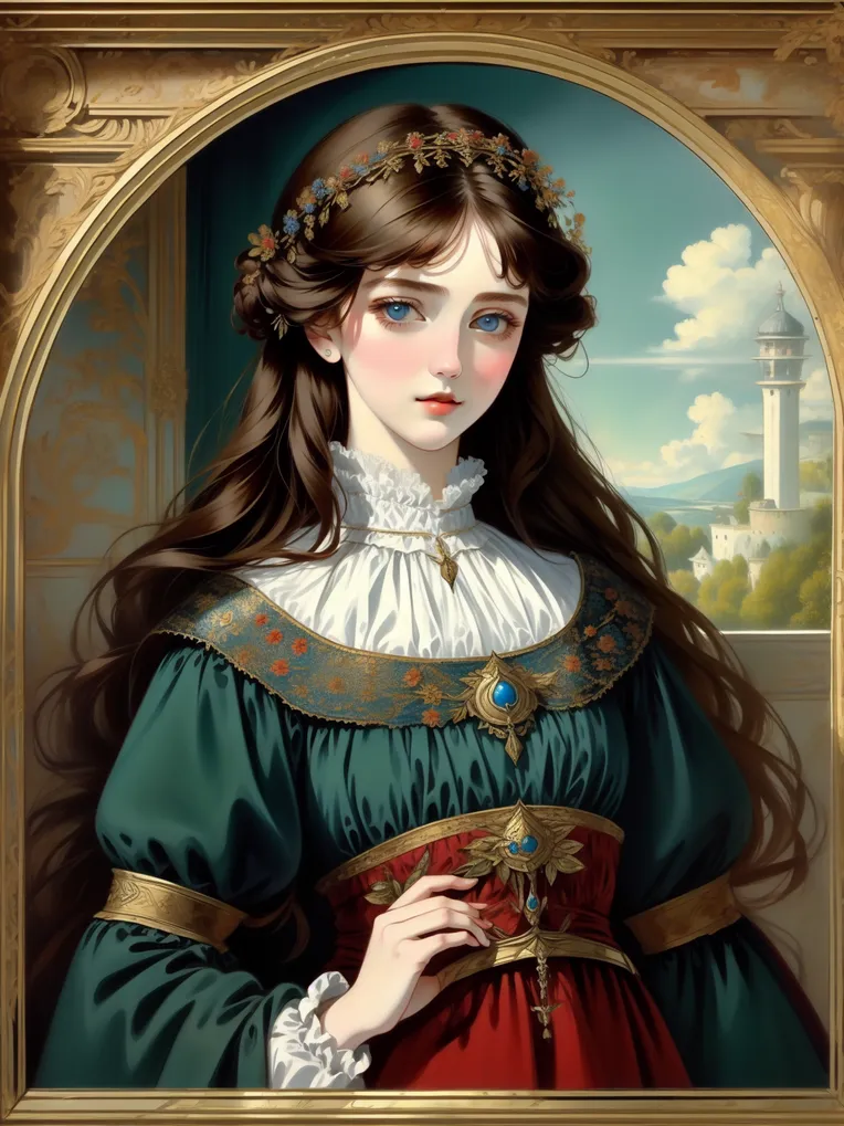 Classic Painting,Traditional Painting Media,Girl,LoRA,SD 1.5