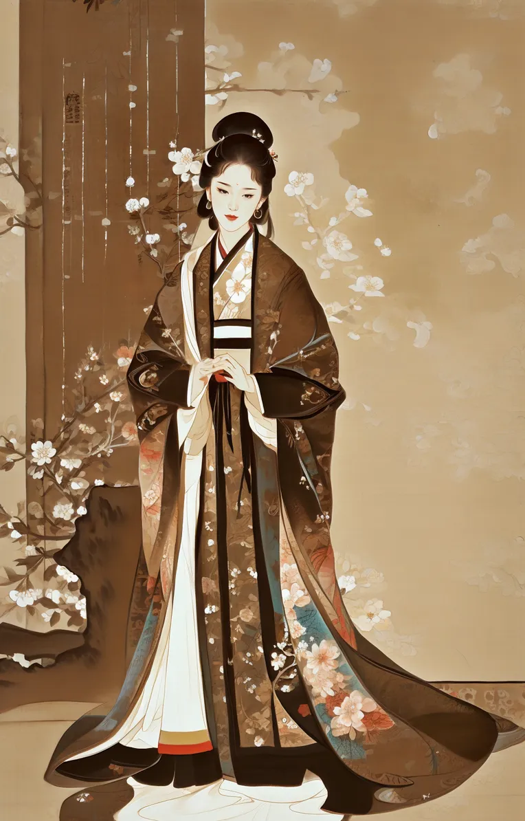 Chinese Style,Traditional Painting Media,Girl,Checkpoint,SD 1.5