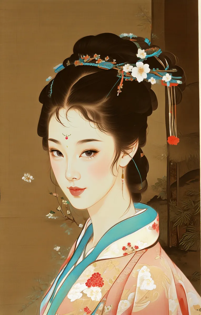 Chinese Style,Traditional Painting Media,Girl,Checkpoint,SD 1.5