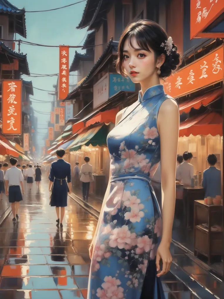 Hand-Drawn,Traditional Painting Media,Girl,LoRA,SD 1.5