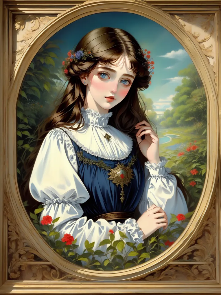 Classic Painting,Traditional Painting Media,Girl,LoRA,SD 1.5