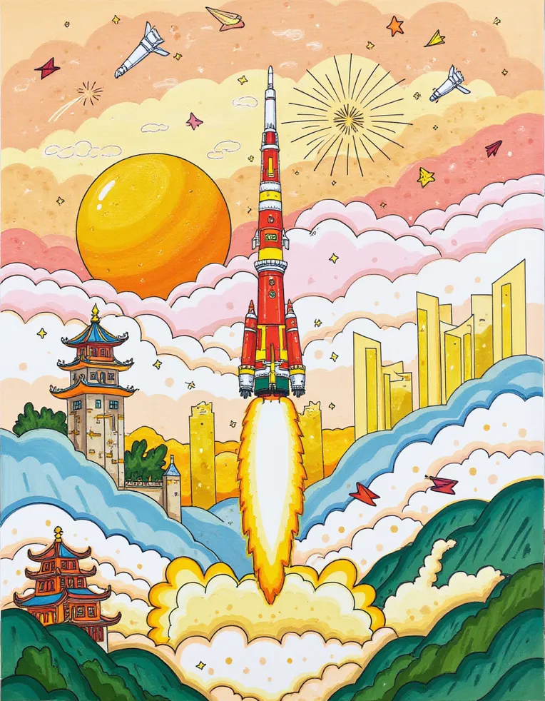 Classic Painting,Kids' Illustration,Building,LoRA,FLUX.1