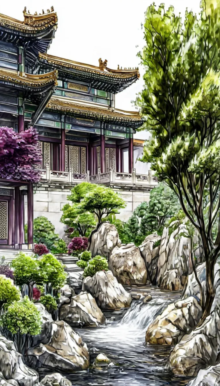 Classic Painting,Traditional Painting Media,Building,LoRA,SDXL