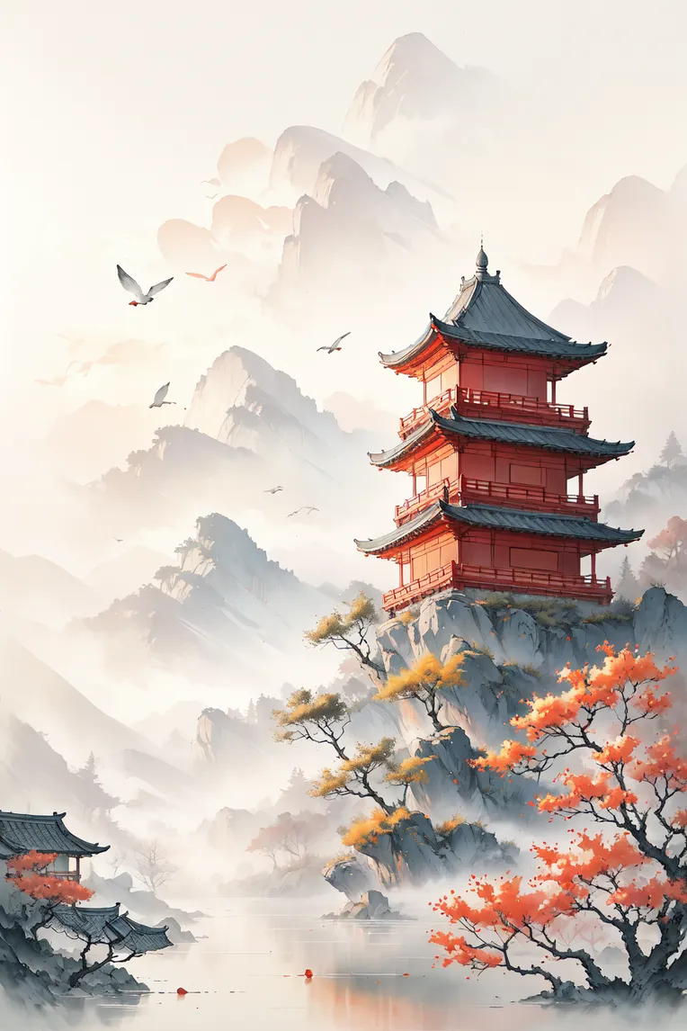 Chinese Style,Traditional Painting Media,Girl,LoRA,SD 1.5