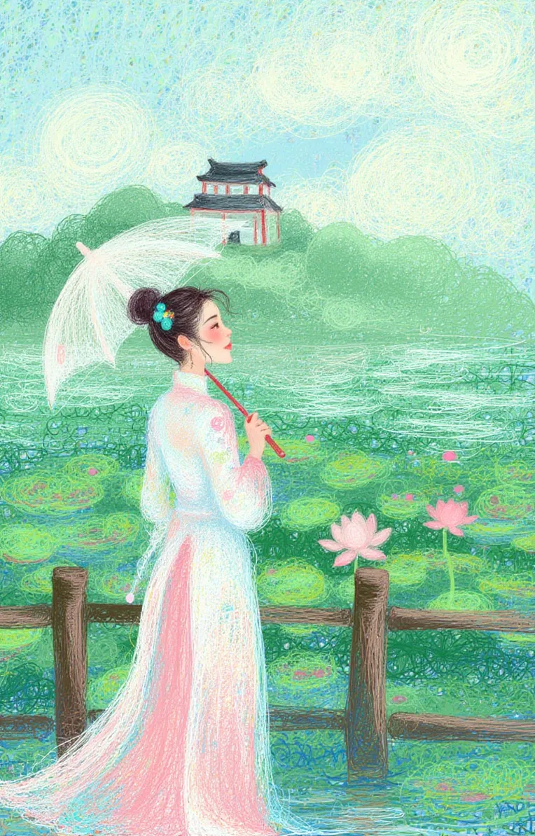 Traditional Painting Media,Girl,Style Boost,LoRA,FLUX.1