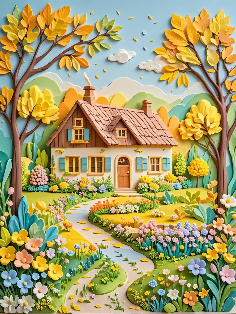 Traditional Painting Media,Building,Composition Control,LoRA,SDXL