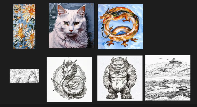 Classic Painting,Traditional Painting Media,Animal,Workflow,SDXL