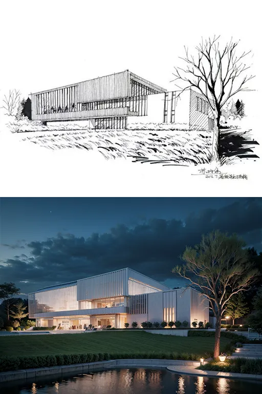 Realistic,Hand-Drawn,Architectural Design,LoRA,SD 1.5