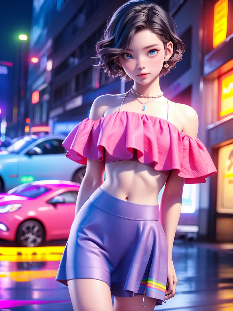 Cartoon style,Digital Painting Media,Girl,LoRA,SD 1.5