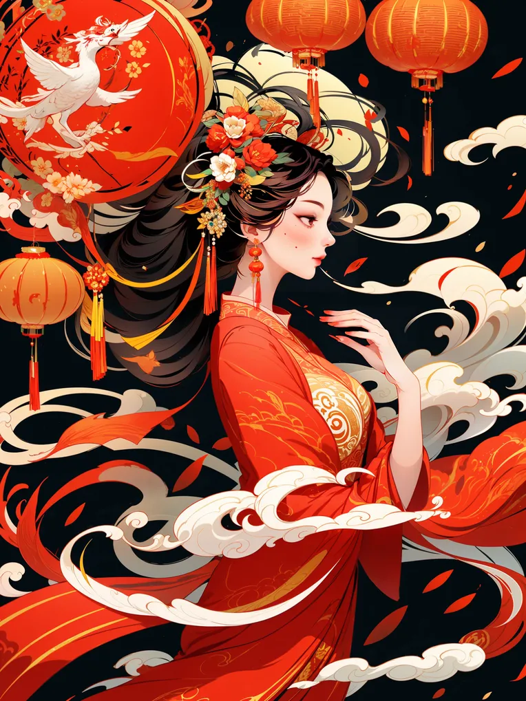 Chinese Style,Traditional Painting Media,Girl,LoRA,SD 1.5