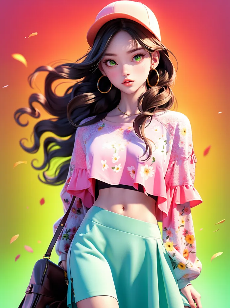 Cartoon style,Digital Painting Media,Girl,LoRA,SD 1.5