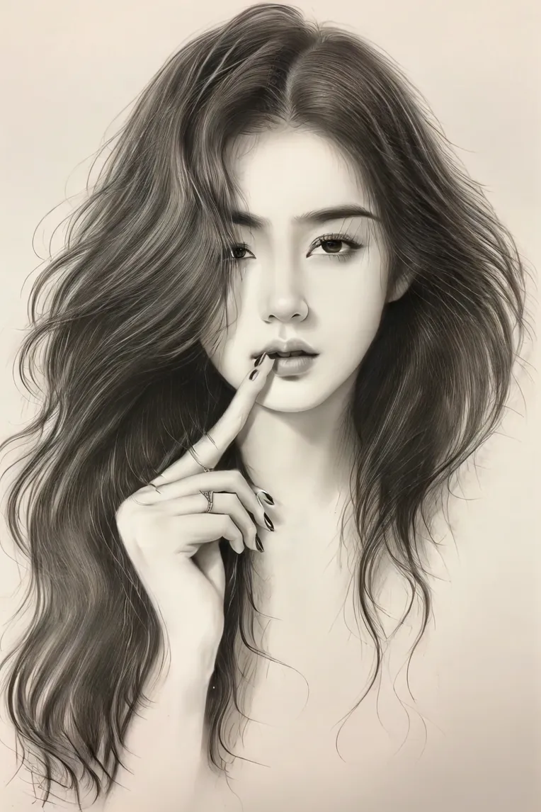 Hand-Drawn,Traditional Painting Media,Girl,LoRA,SD 1.5