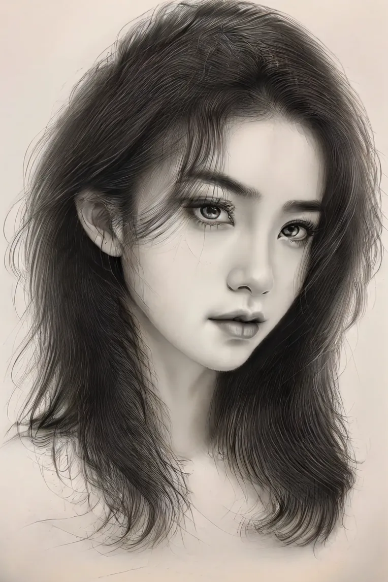 Hand-Drawn,Traditional Painting Media,Girl,LoRA,SD 1.5