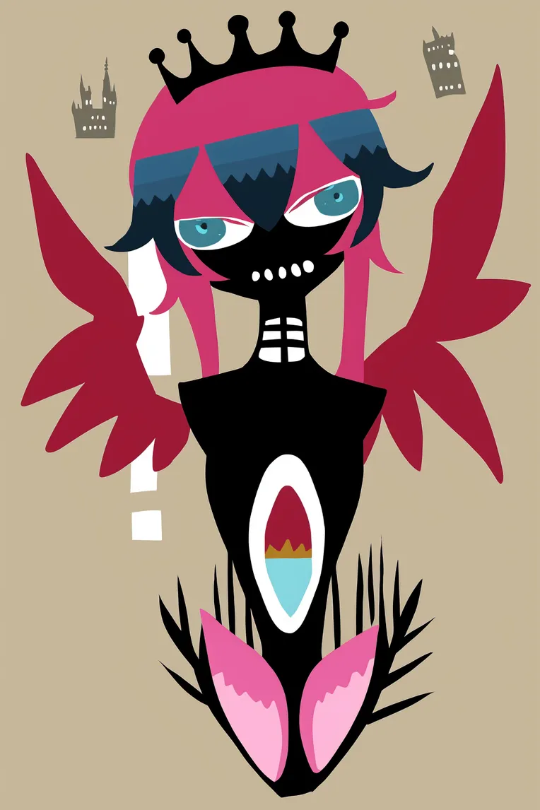 Flat,Flat Illustration,Girl,Checkpoint,SD 1.5