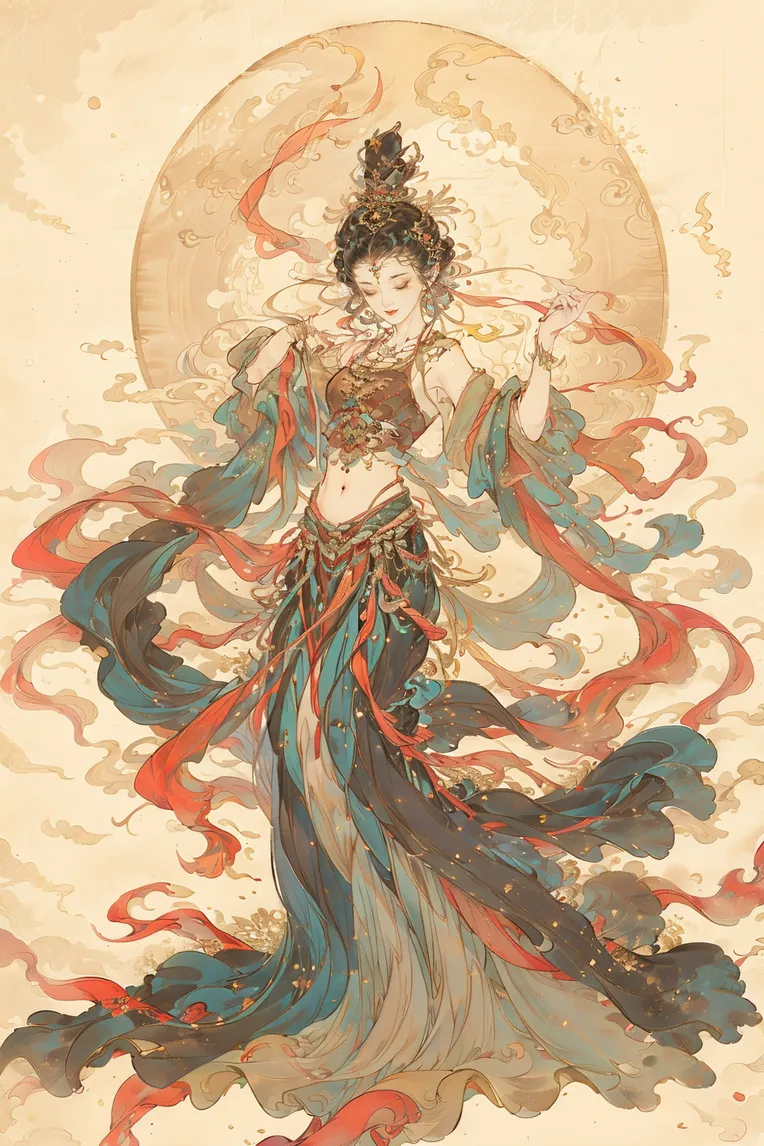 Chinese Style,Traditional Painting Media,Girl,LoRA,SD 1.5