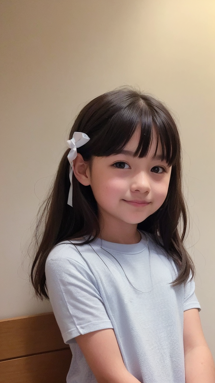 Cute little girl in high definition realistic style, No. 158 1.0