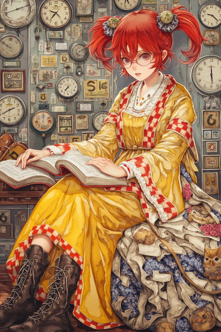 Anime,Traditional Painting Media,Girl,LoRA,FLUX.1