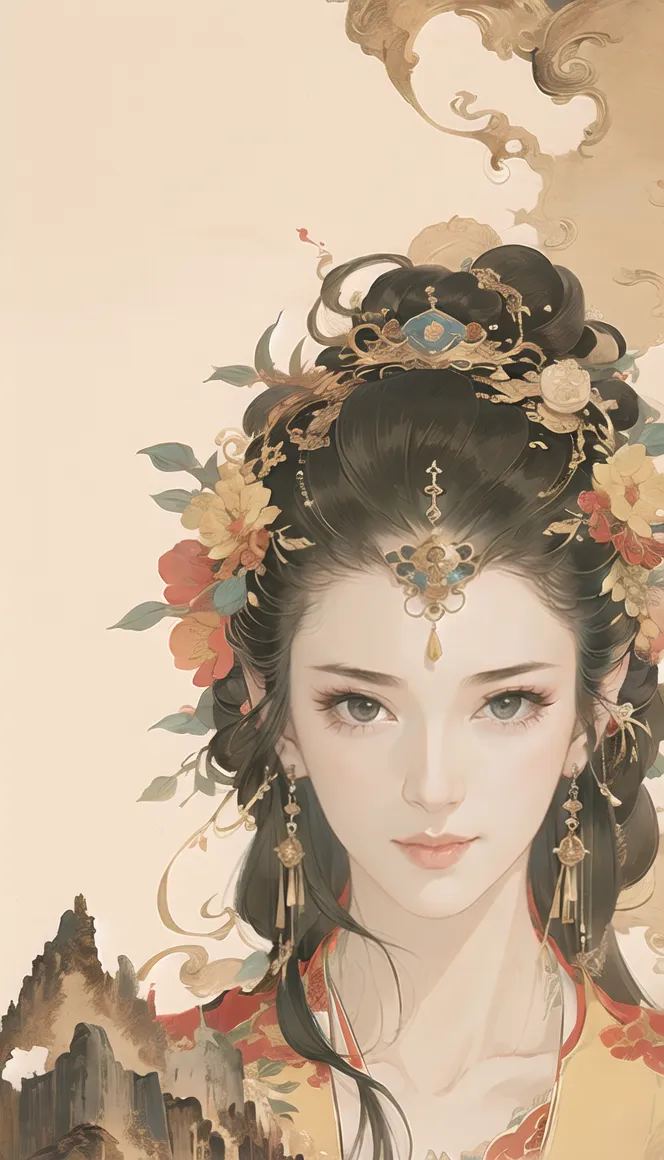 Classic Painting,Traditional Painting Media,Girl,LoRA,HunyuanDiT v1.2