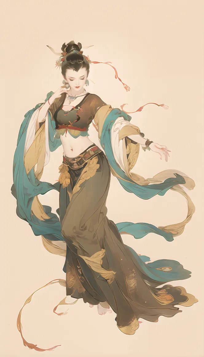 Classic Painting,Traditional Painting Media,Girl,LoRA,HunyuanDiT v1.2