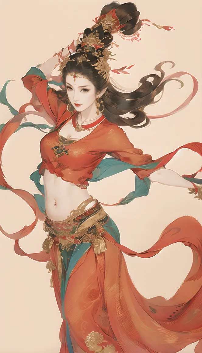 Classic Painting,Traditional Painting Media,Girl,LoRA,HunyuanDiT v1.2