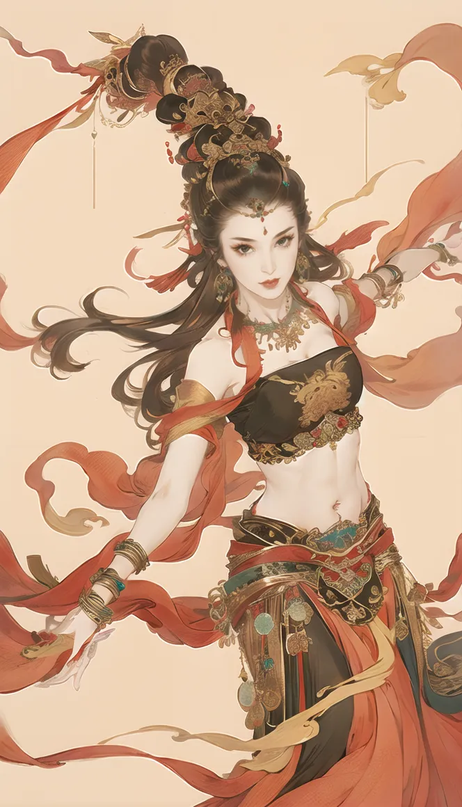 Classic Painting,Traditional Painting Media,Girl,LoRA,HunyuanDiT v1.2