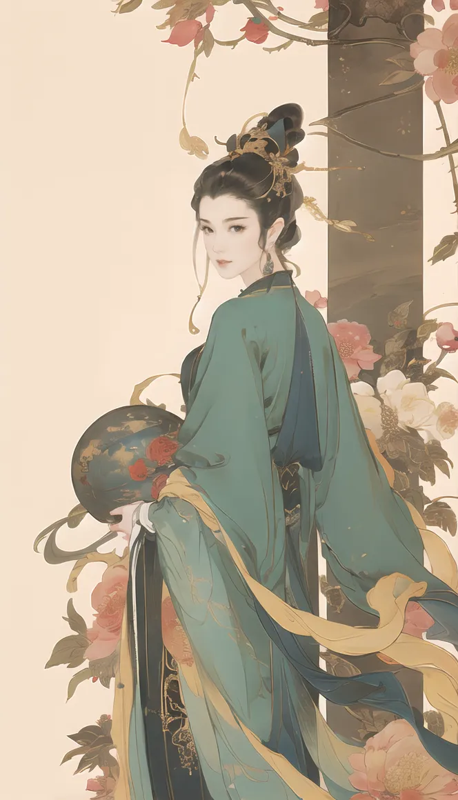 Classic Painting,Traditional Painting Media,Girl,LoRA,HunyuanDiT v1.2