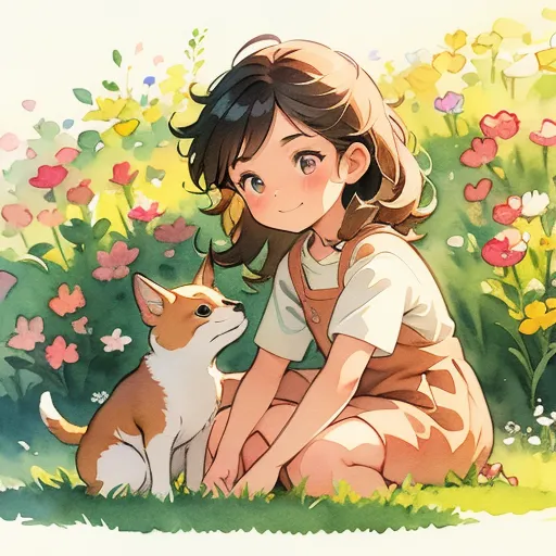 Hand-Drawn,Kids' Illustration,Girl,LoRA,SD 1.5