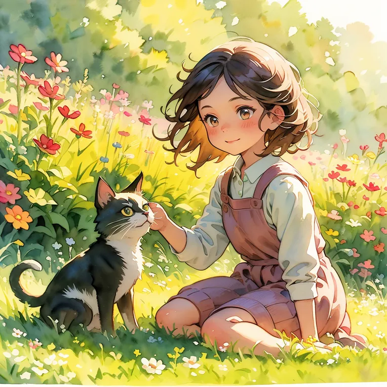 Hand-Drawn,Kids' Illustration,Girl,LoRA,SD 1.5