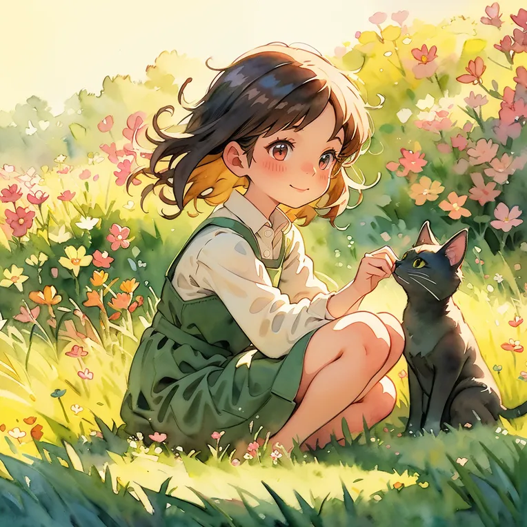 Hand-Drawn,Kids' Illustration,Girl,LoRA,SD 1.5