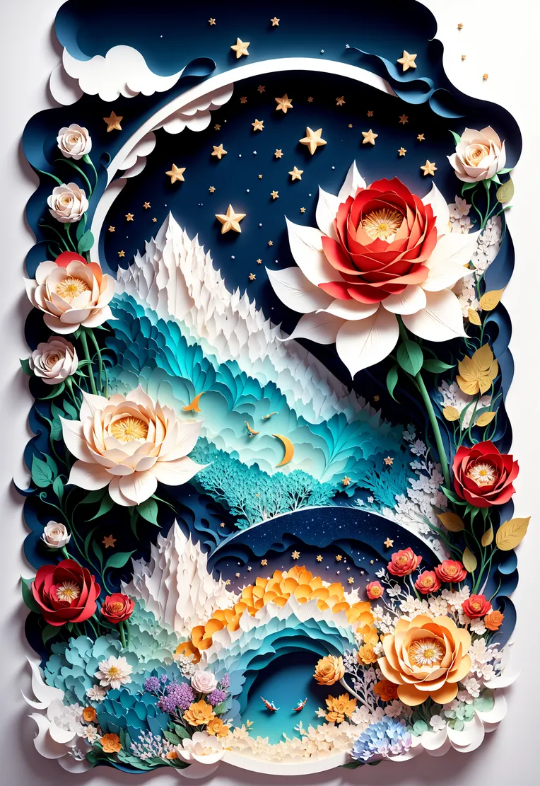 Craft Style,Traditional Painting Media,Space & Scene,Checkpoint,SD 1.5