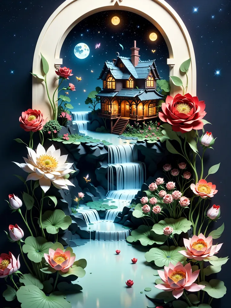Craft Style,Traditional Painting Media,Space & Scene,Checkpoint,SD 1.5