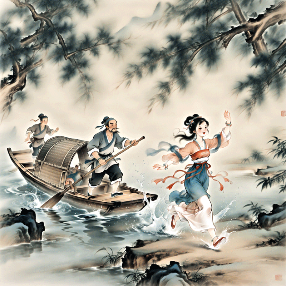 Chinese anime-style scene illustration 场景国漫插画风