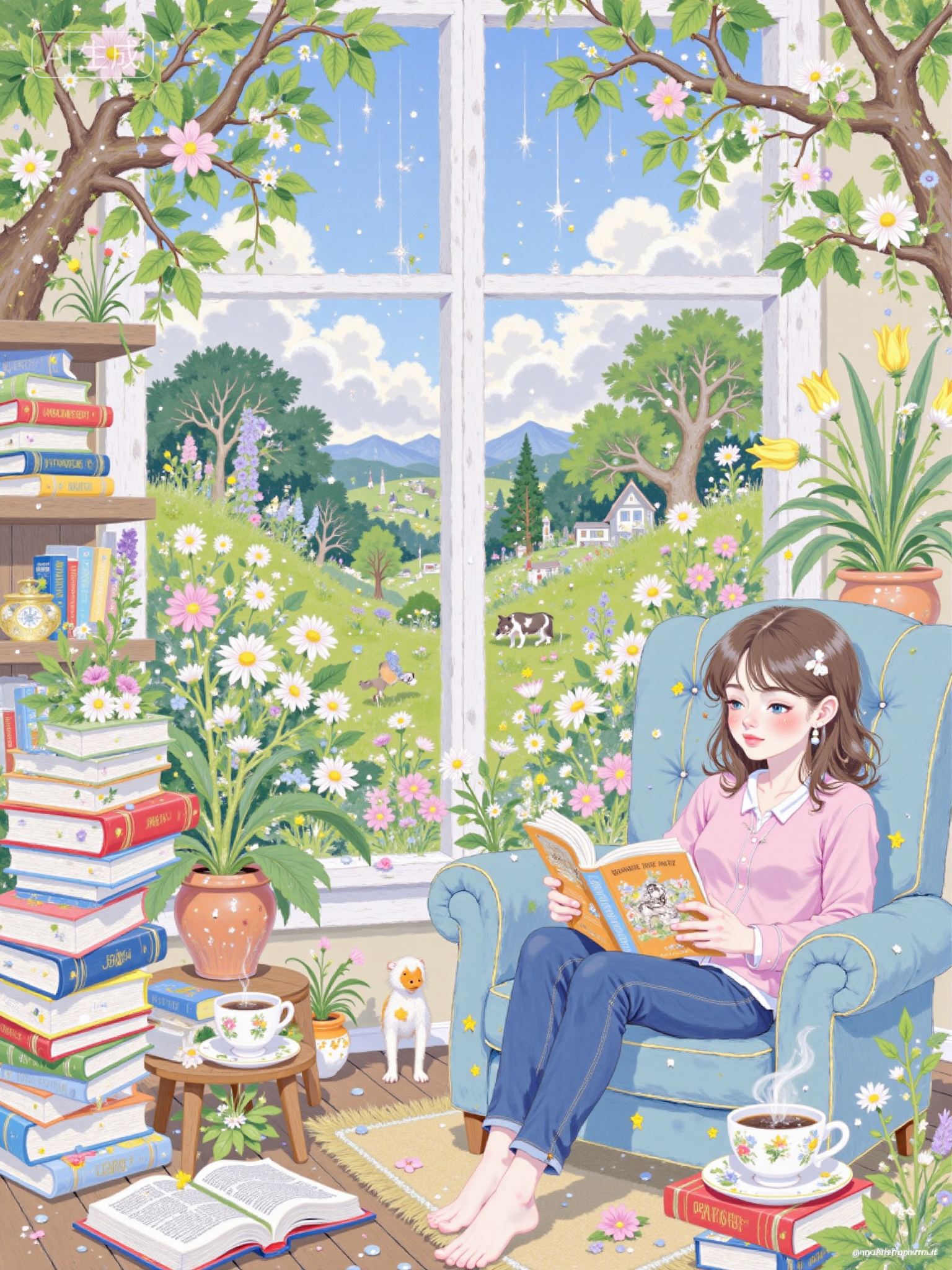 Fresh and healing style illustration 清新治愈风格插画