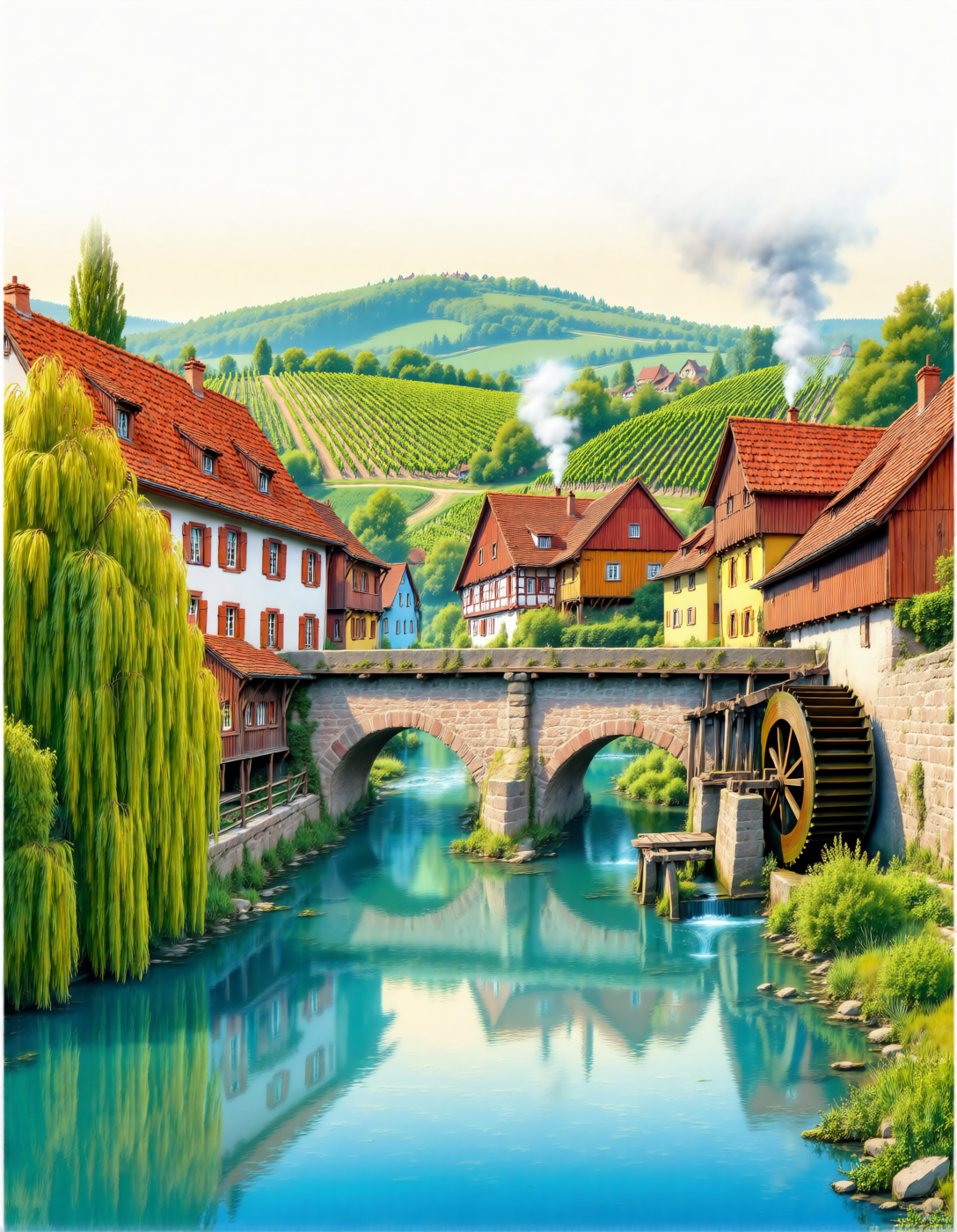 Vintage European-style small town 复古欧式小镇