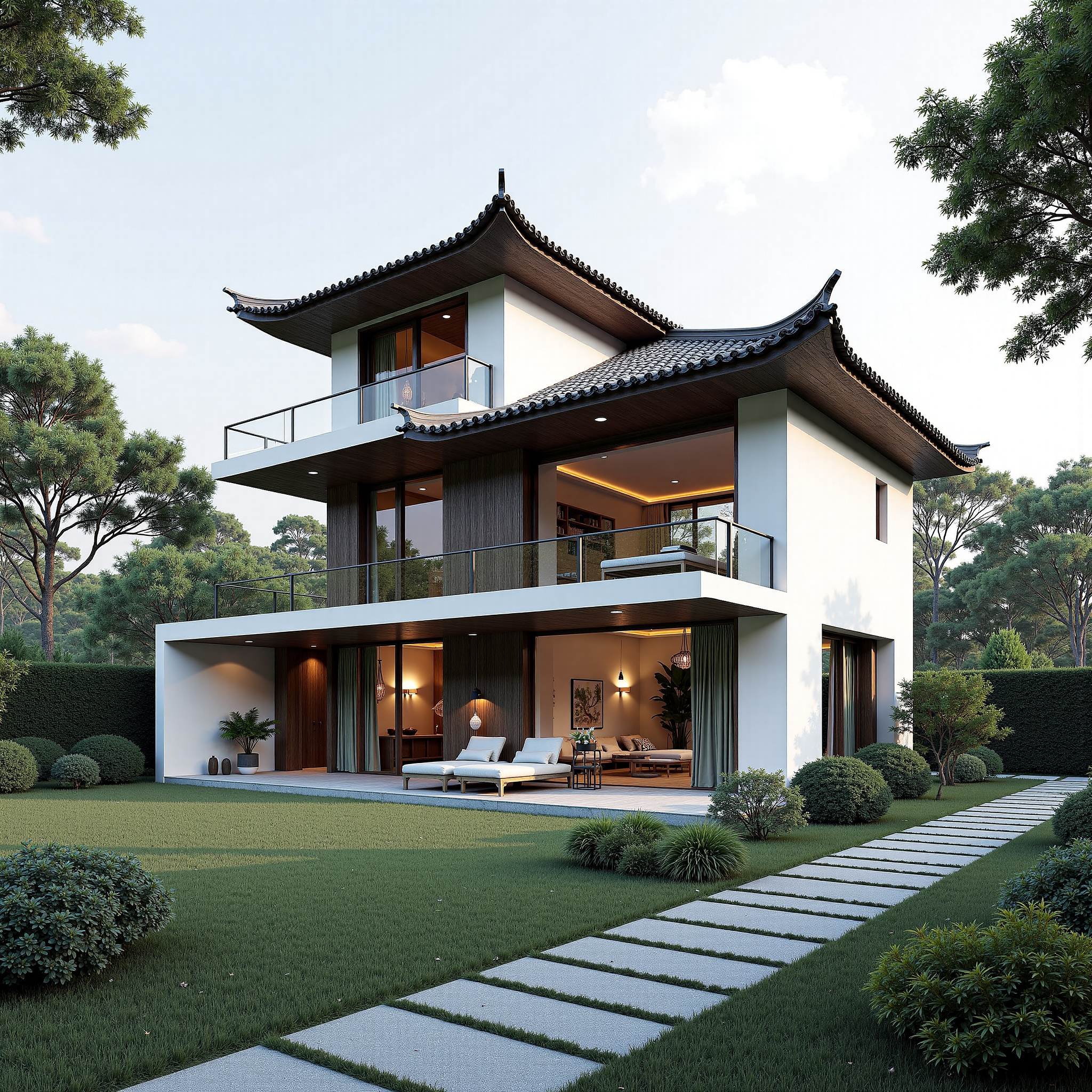 New Chinese style two-story rural self-built house 新中式两层农村自建房