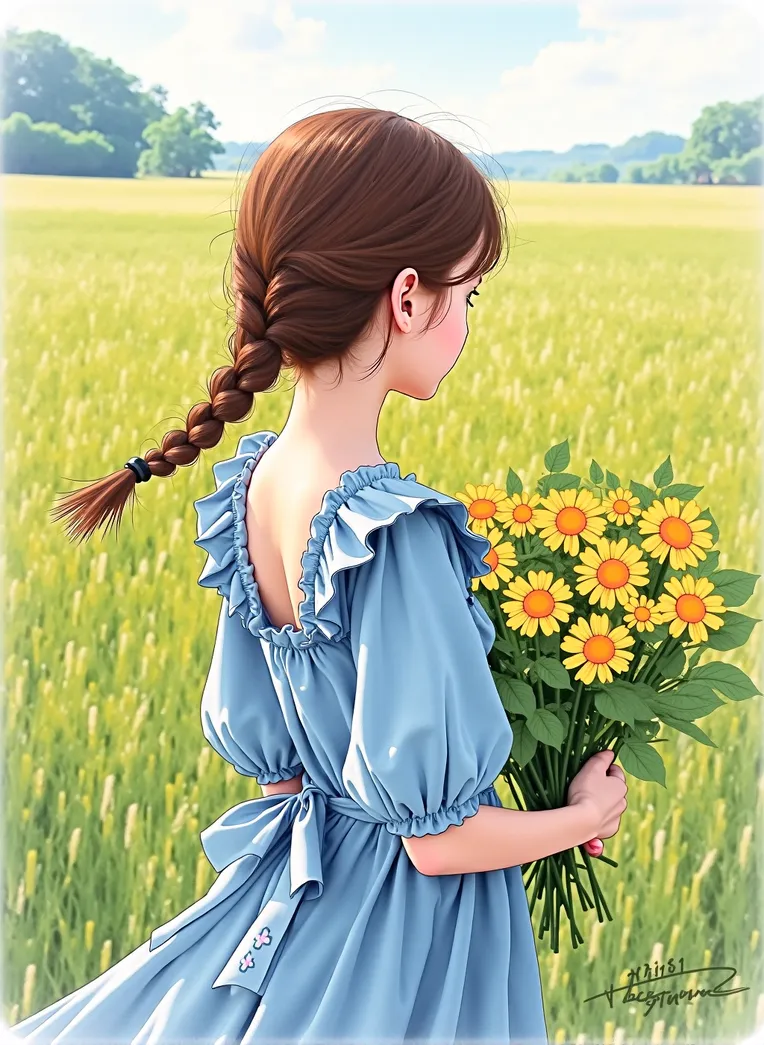 Traditional Painting Media,Girl,Style Boost,LoRA,FLUX.1