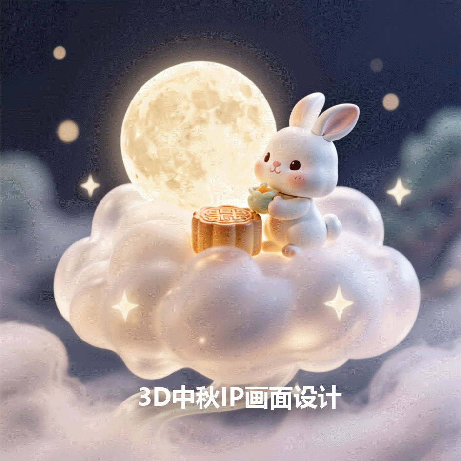 3D Mid-Autumn IP Visual Design 3D中秋IP画面设计