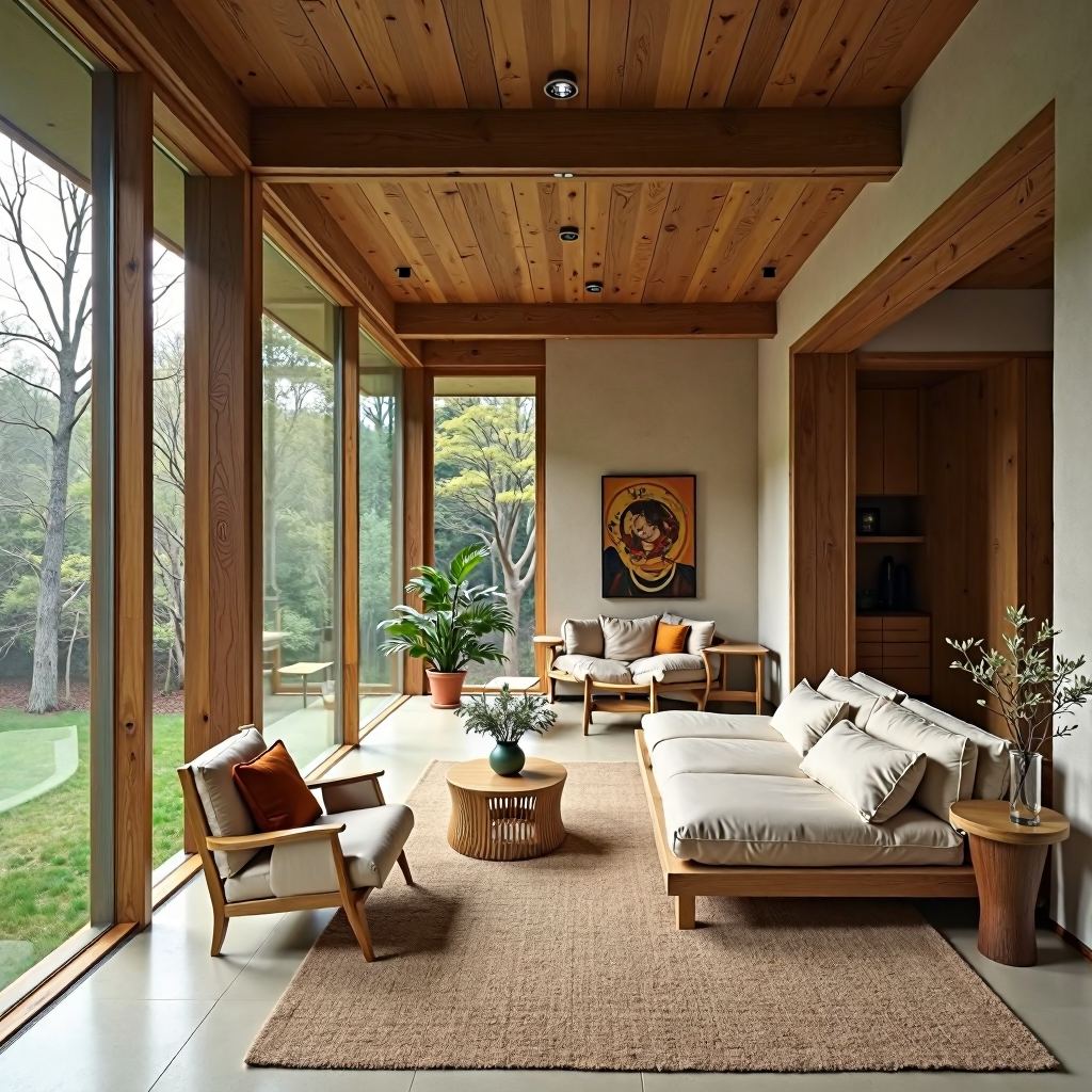 Textured minimalist log building design 质感简约原木建筑设计