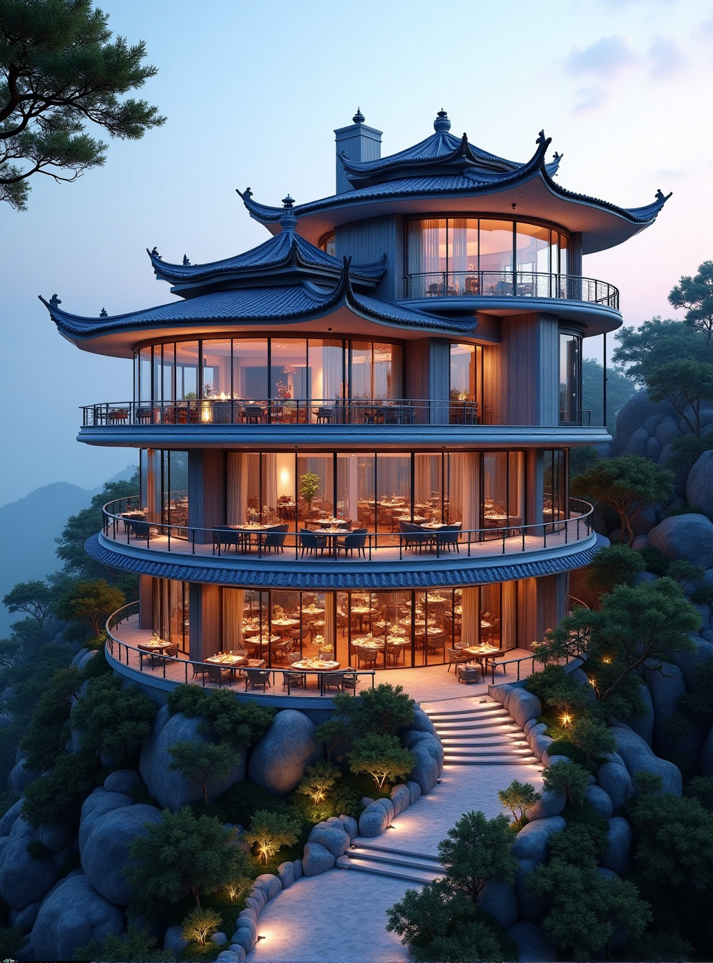 Chinese-style Starry Sky Restaurant 中式特色星空餐厅