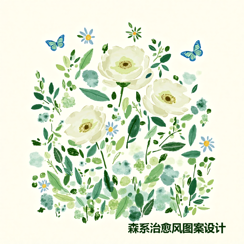 Forest-style healing pattern design 森系治愈风图案设计
