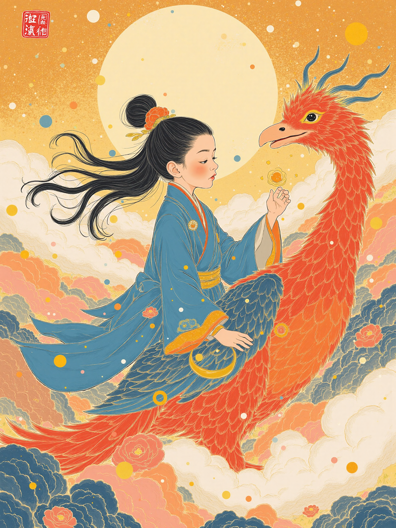 Oriental Mythology Ink Painting Style Chinese Mythology Ink Painting Style
