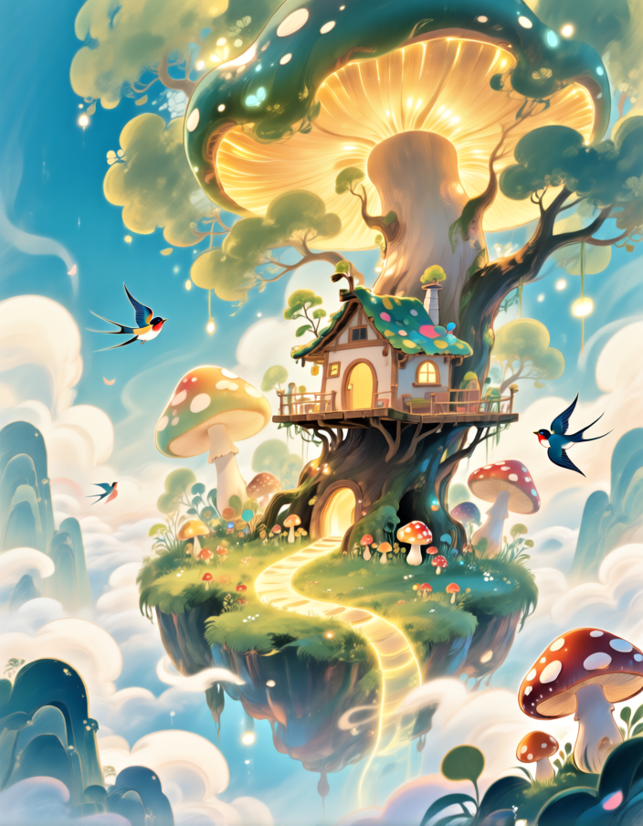 Cure fairy tale wind movie scene design 治愈童话风电影场景设计