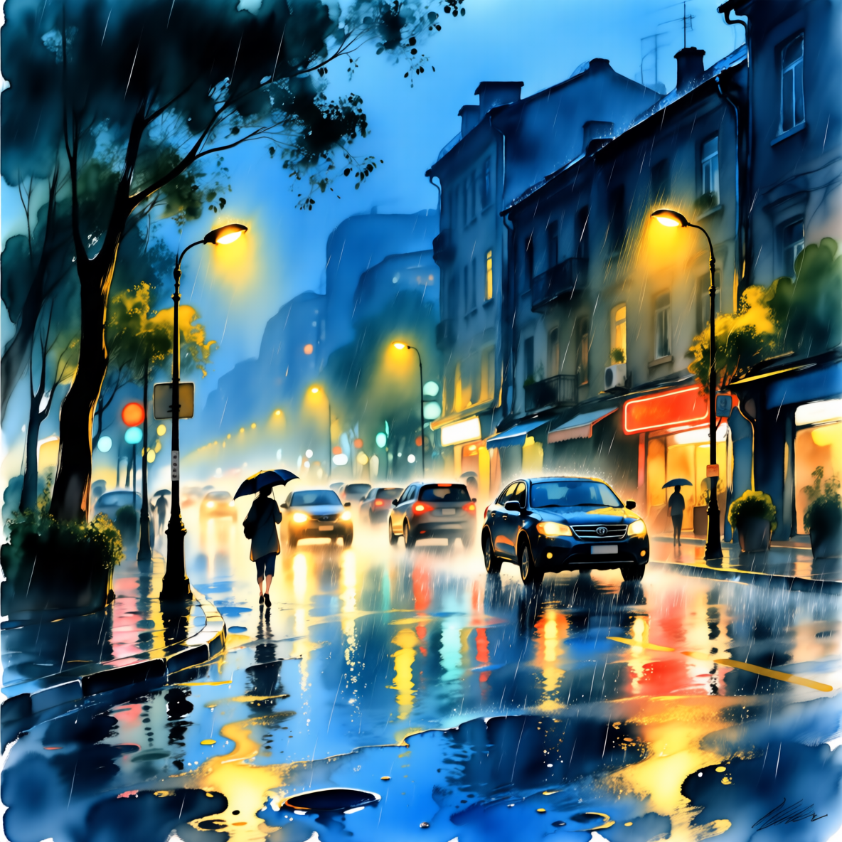 Impasto gouache illustration QWEN 厚涂水粉插画