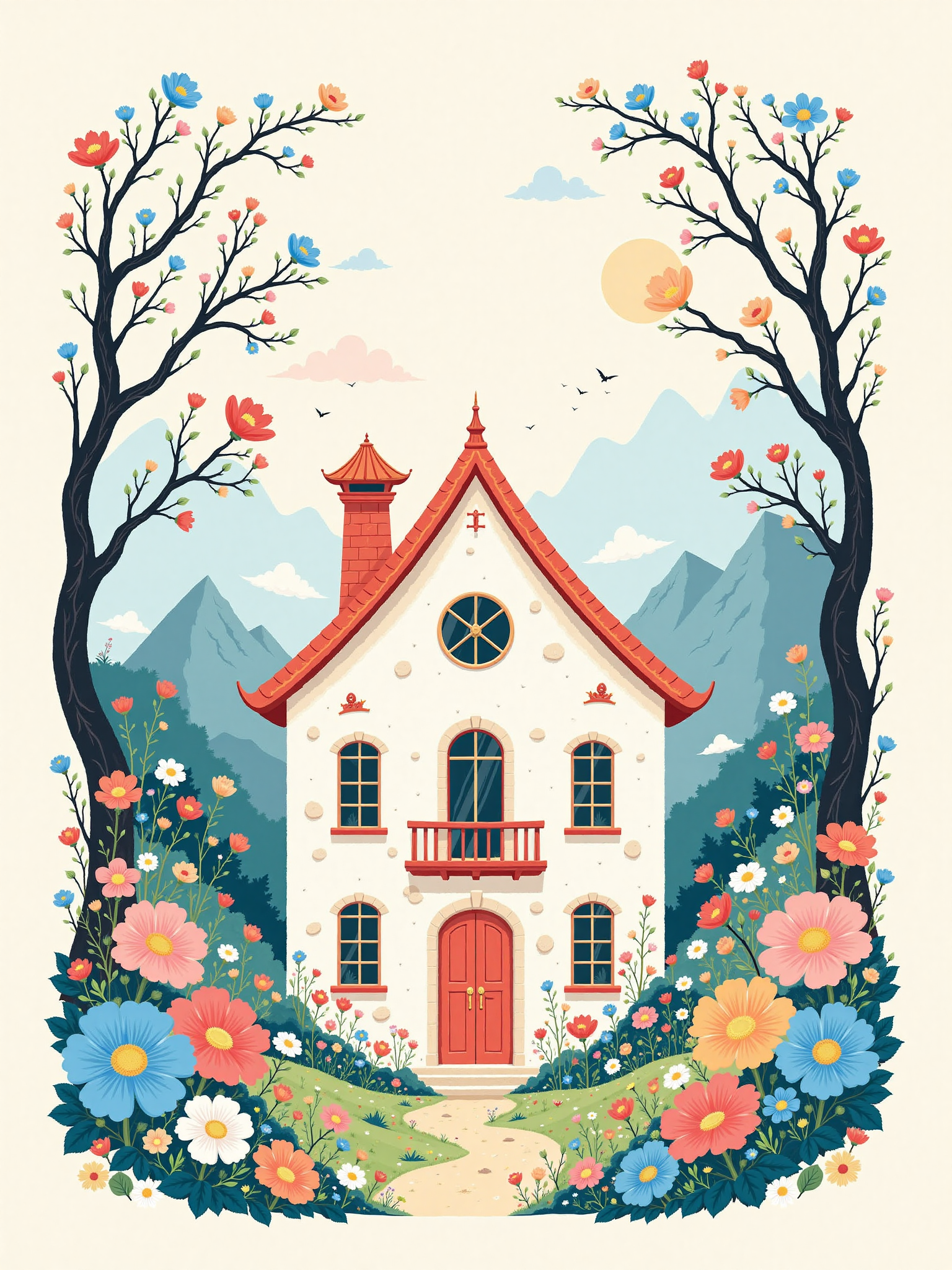 Dreamy illustration style/transparent texture 梦幻插画风格