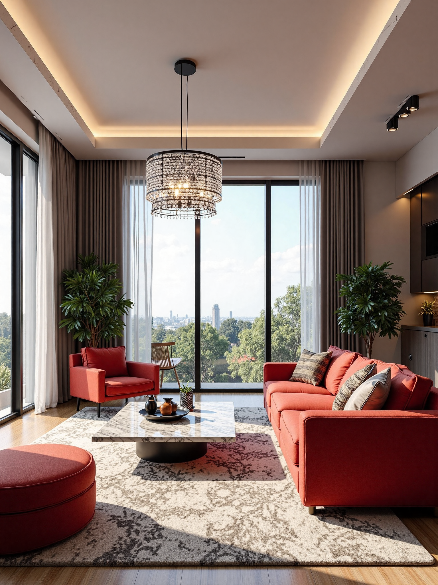 Indoor panoramic living room interior design 室内全景客厅装修设计