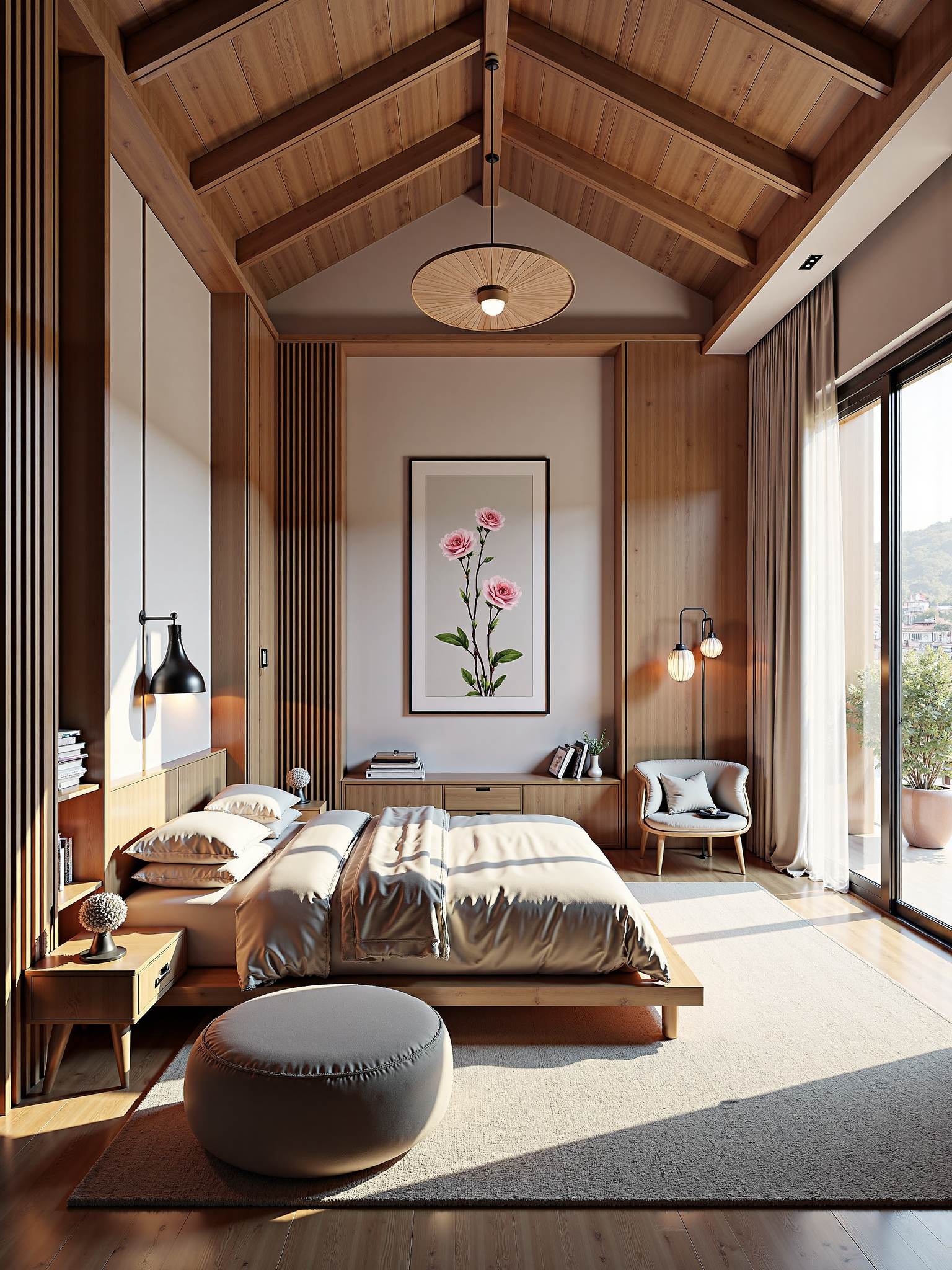 Modern comfortable and livable bedroom 现代舒适宜居卧室